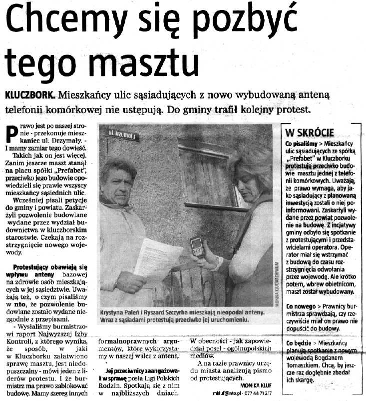 Mieszkacy walczcie z Mafi Telefonii Komrkowej