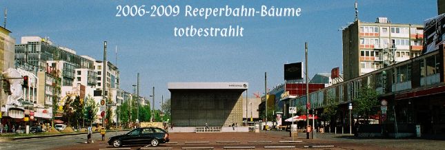 Gross durch klicken aufs Bild; Panorama, Mobilfunk, Reeperbahn, Totebäume in Hamburg am 17.04.2009